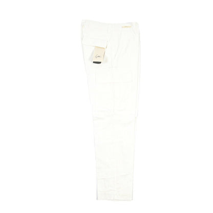 SUMMER SALE｜YCHAI “リネン混コットン ノータックカーゴパンツ / TAPERED FIT ホワイト(BIANCO) 29 | GUARDAROBA MILANO OFFICIAL STORE