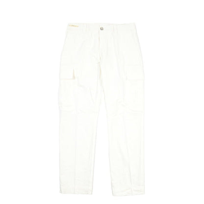 SUMMER SALE｜YCHAI “リネン混コットン ノータックカーゴパンツ / TAPERED FIT ホワイト(BIANCO) 29 | GUARDAROBA MILANO OFFICIAL STORE