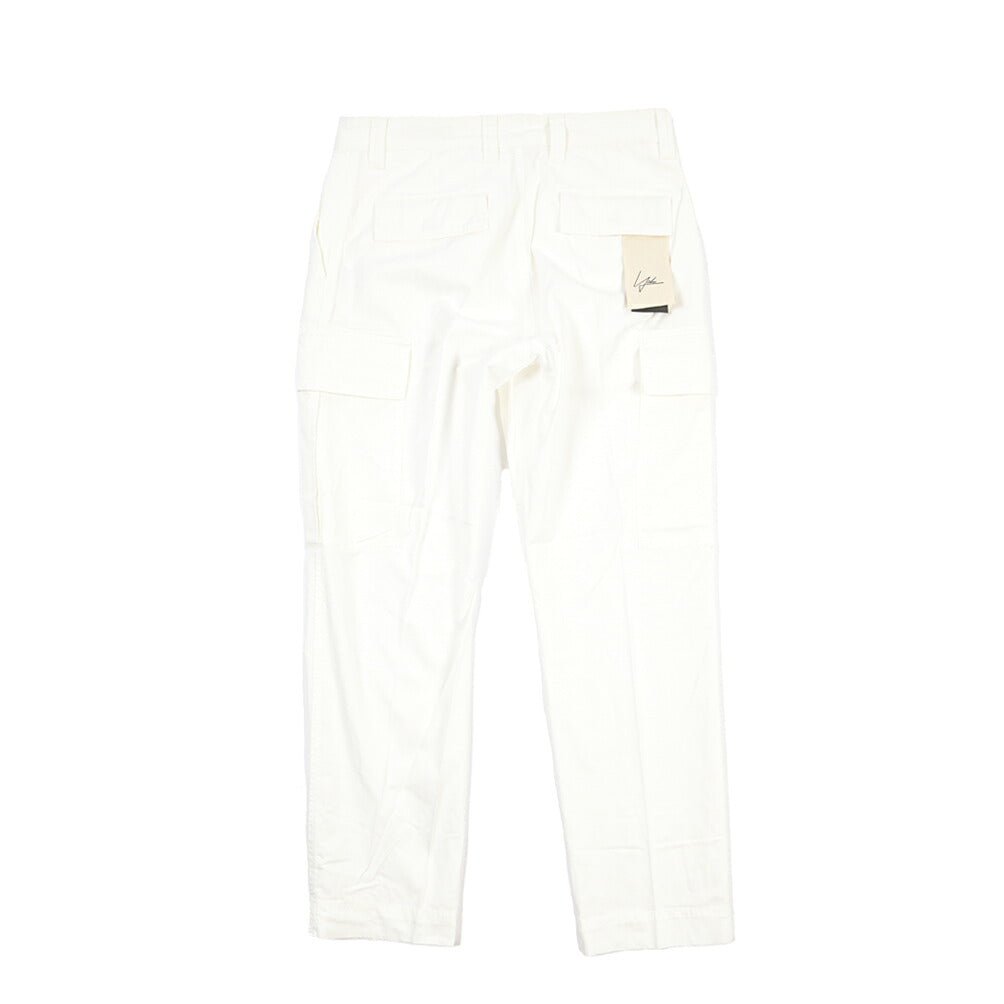 SUMMER SALE｜YCHAI “リネン混コットン ノータックカーゴパンツ / TAPERED FIT ホワイト(BIANCO) 29 | GUARDAROBA MILANO OFFICIAL STORE