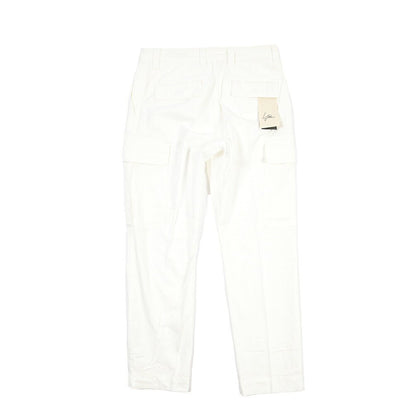 SUMMER SALE｜YCHAI “リネン混コットン ノータックカーゴパンツ / TAPERED FIT ホワイト(BIANCO) 29 | GUARDAROBA MILANO OFFICIAL STORE