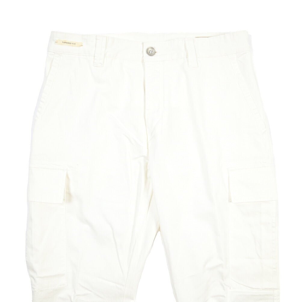 SUMMER SALE｜YCHAI “リネン混コットン ノータックカーゴパンツ / TAPERED FIT ホワイト(BIANCO) 29 | GUARDAROBA MILANO OFFICIAL STORE