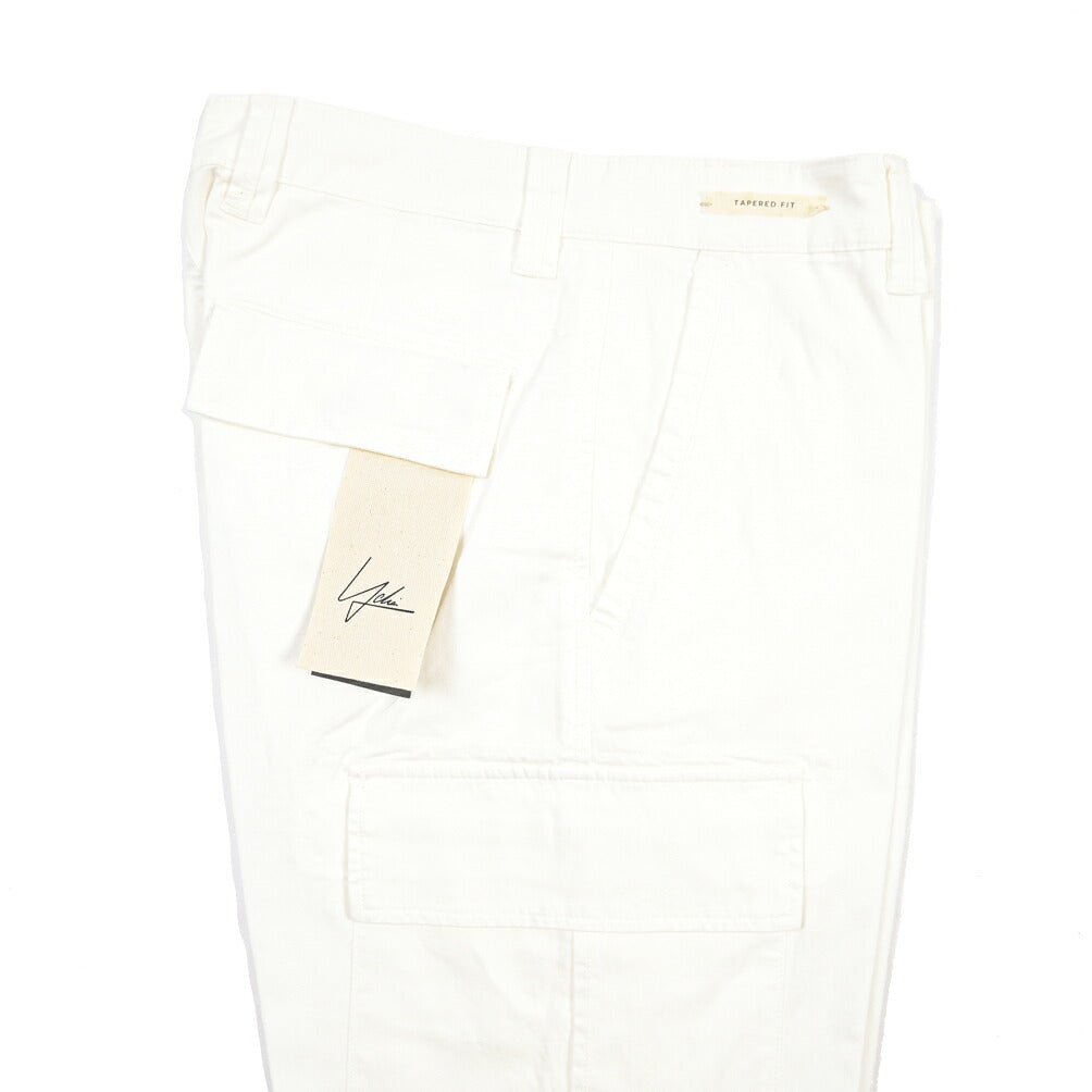 SUMMER SALE｜YCHAI “リネン混コットン ノータックカーゴパンツ / TAPERED FIT ホワイト(BIANCO) 29 | GUARDAROBA MILANO OFFICIAL STORE