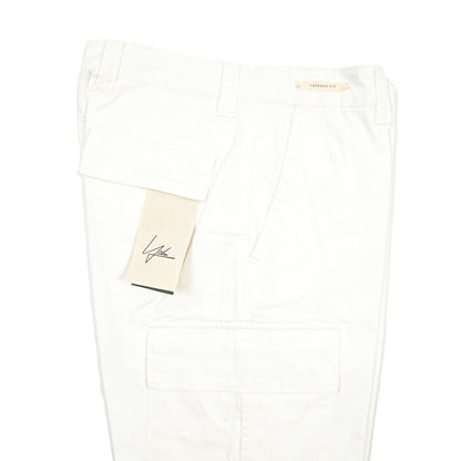 SUMMER SALE｜YCHAI “リネン混コットン ノータックカーゴパンツ / TAPERED FIT ホワイト(BIANCO) 29 | GUARDAROBA MILANO OFFICIAL STORE