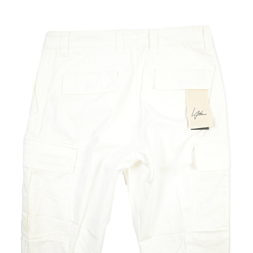 SUMMER SALE｜YCHAI “リネン混コットン ノータックカーゴパンツ / TAPERED FIT ホワイト(BIANCO) 29 | GUARDAROBA MILANO OFFICIAL STORE