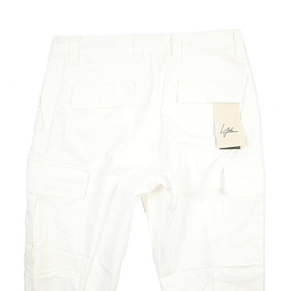 SUMMER SALE｜YCHAI “リネン混コットン ノータックカーゴパンツ / TAPERED FIT ホワイト(BIANCO) 29 | GUARDAROBA MILANO OFFICIAL STORE