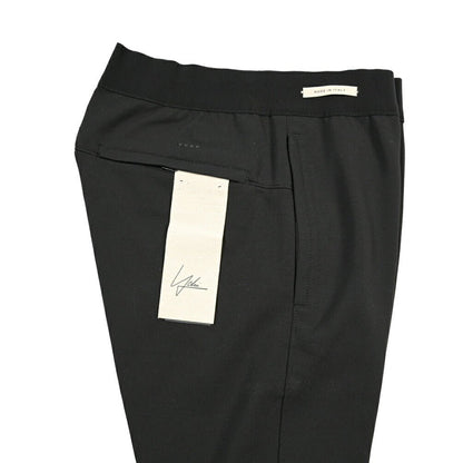 SUMMER SALE｜YCHAI “TORPEDO” レーヨン混 ノータックジョージーパンツ / SLIM FIT ブラック(NERO) 31 | GUARDAROBA MILANO OFFICIAL STORE