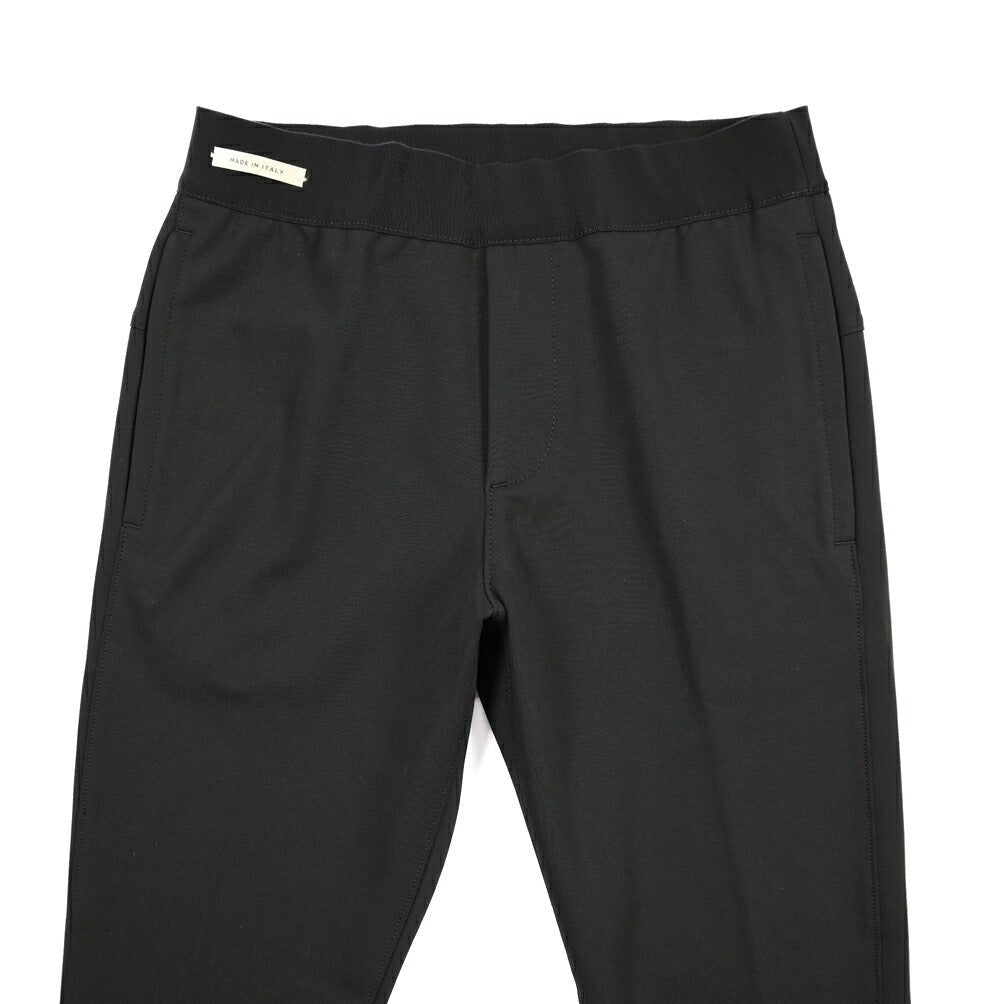 SUMMER SALE｜YCHAI “TORPEDO” レーヨン混 ノータックジョージーパンツ / SLIM FIT ブラック(NERO) 31 | GUARDAROBA MILANO OFFICIAL STORE