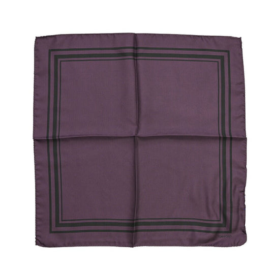 TOM FORD シルク100% 幾何柄ポケットチーフ パープル 39cm×39cm | GUARDAROBA MILANO OFFICIAL STORE