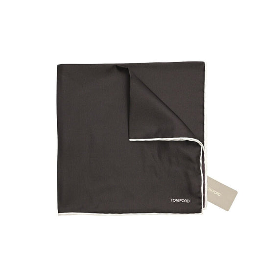 TOM FORD シルク100% ポケットチーフ ブラウン 39cm×39cm | GUARDAROBA MILANO OFFICIAL STORE