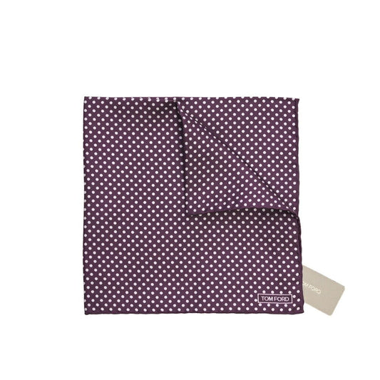 TOM FORD シルク100% ドット柄ポケットチーフ パープル 39cm×39cm | GUARDAROBA MILANO OFFICIAL STORE