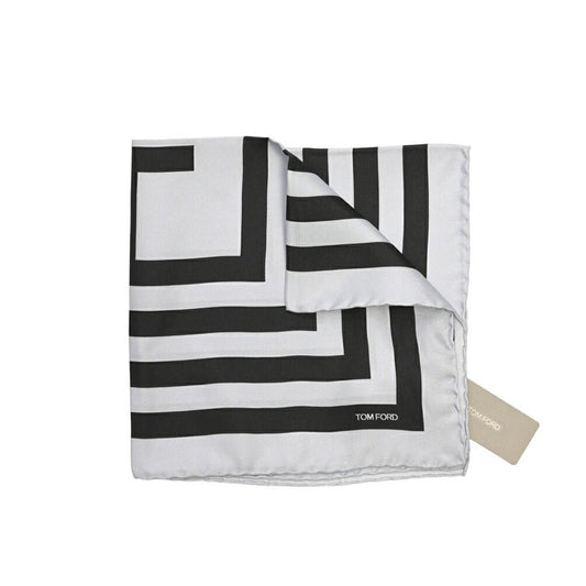 TOM FORD シルク100% ポケットチーフ シルバー 40cm×40cm | GUARDAROBA MILANO OFFICIAL STORE