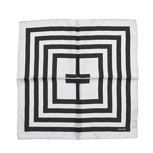 TOM FORD シルク100% ポケットチーフ シルバー 40cm×40cm | GUARDAROBA MILANO OFFICIAL STORE