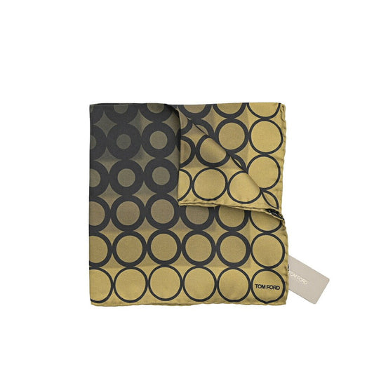 TOM FORD シルク100% ポケットチーフ カーキグリーン 39cm×39cm | GUARDAROBA MILANO OFFICIAL STORE