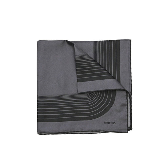 TOM FORD シルク100% ポケットチーフ グレー 39.5cm×39.5cm | GUARDAROBA MILANO OFFICIAL STORE