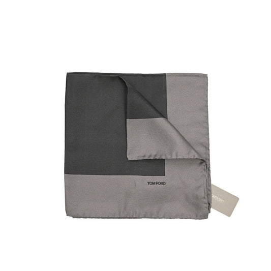 TOM FORD シルク100% ポケットチーフ グレー 39cm×39cm | GUARDAROBA MILANO OFFICIAL STORE
