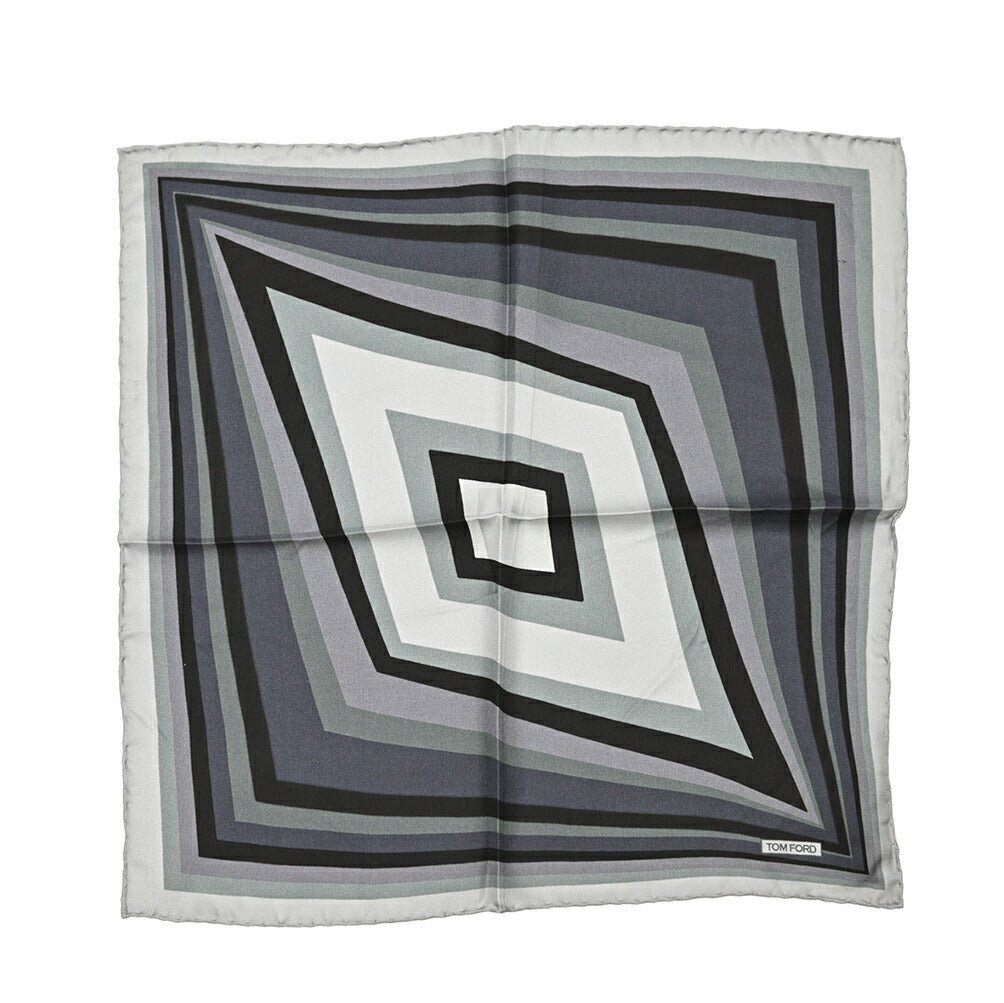 TOM FORD シルク100% 幾何柄ポケットチーフ｜428997｜GUARDAROBA MILANO OFFICIAL STORE