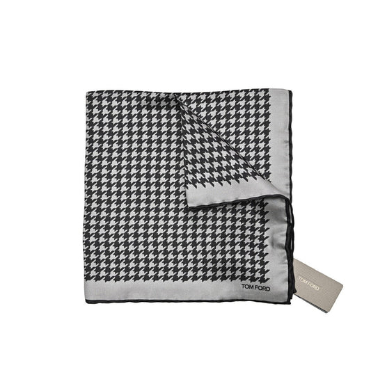 TOM FORD シルク100% 千鳥格子柄ポケットチーフ｜429062｜GUARDAROBA MILANO OFFICIAL STORE