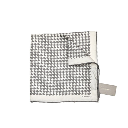 TOM FORD シルク100% 千鳥格子柄ポケットチーフ｜429072｜GUARDAROBA MILANO OFFICIAL STORE