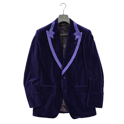 TOM FORD コットン100% ベルベットタキシードジャケット パープル 52 | GUARDAROBA MILANO OFFICIAL STORE
