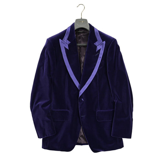 TOM FORD コットン100% ベルベットタキシードジャケット パープル 52 | GUARDAROBA MILANO OFFICIAL STORE