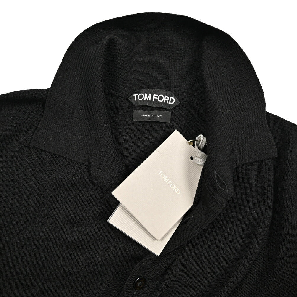 TOM FORD シルク100% フルオープンニットポロシャツ｜436704｜GUARDAROBA MILANO OFFICIAL STORE