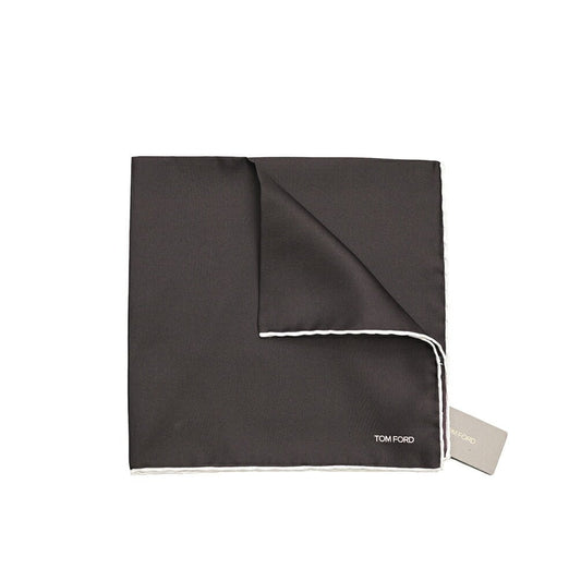 TOM FORD シルク100% ポケットチーフ ブラウン 39cm×39cm | GUARDAROBA MILANO OFFICIAL STORE