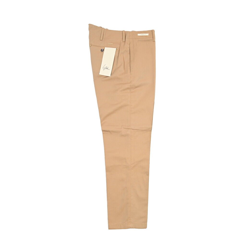 YCHAI コットン100% テーパードチノパンツ / TAPERED FIT ベージュ 28 | GUARDAROBA MILANO OFFICIAL STORE