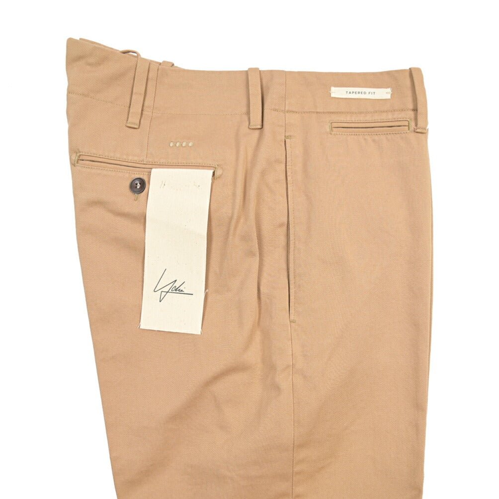 YCHAI コットン100% テーパードチノパンツ / TAPERED FIT ベージュ 28 | GUARDAROBA MILANO OFFICIAL STORE
