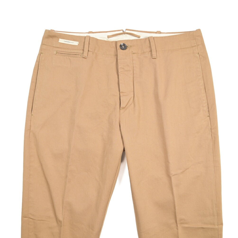 YCHAI コットン100% テーパードチノパンツ / TAPERED FIT ベージュ 28 | GUARDAROBA MILANO OFFICIAL STORE