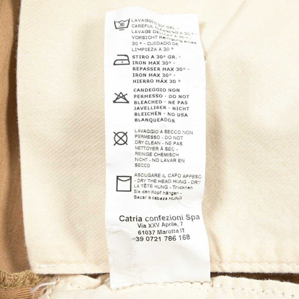 YCHAI コットン100% テーパードチノパンツ / TAPERED FIT ベージュ 28 | GUARDAROBA MILANO OFFICIAL STORE