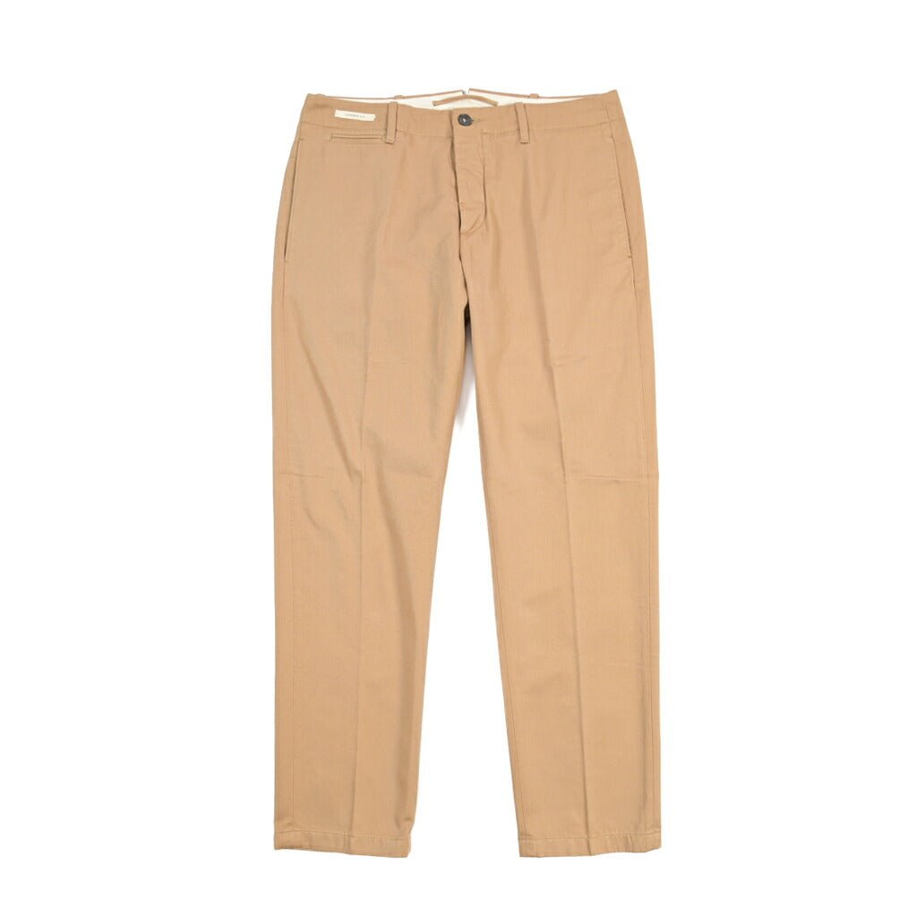 YCHAI コットン100% テーパードチノパンツ / TAPERED FIT ベージュ 28 | GUARDAROBA MILANO OFFICIAL STORE
