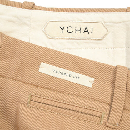 YCHAI コットン100% テーパードチノパンツ / TAPERED FIT ベージュ 28 | GUARDAROBA MILANO OFFICIAL STORE