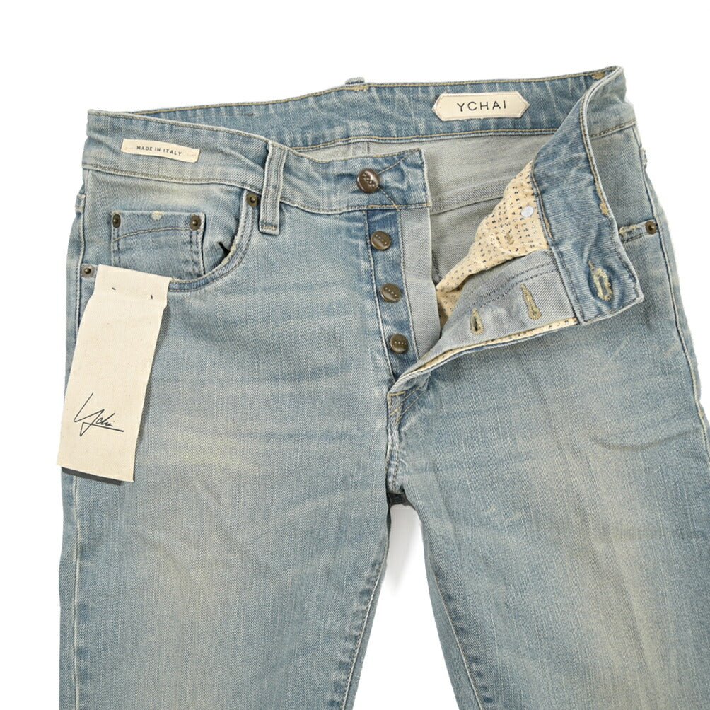 YCHAI “EDMUNDO” ストレッチデニム スキニージーンズ / SKINNY FIT ライトブルー(BLU) 31 | GUARDAROBA MILANO OFFICIAL STORE