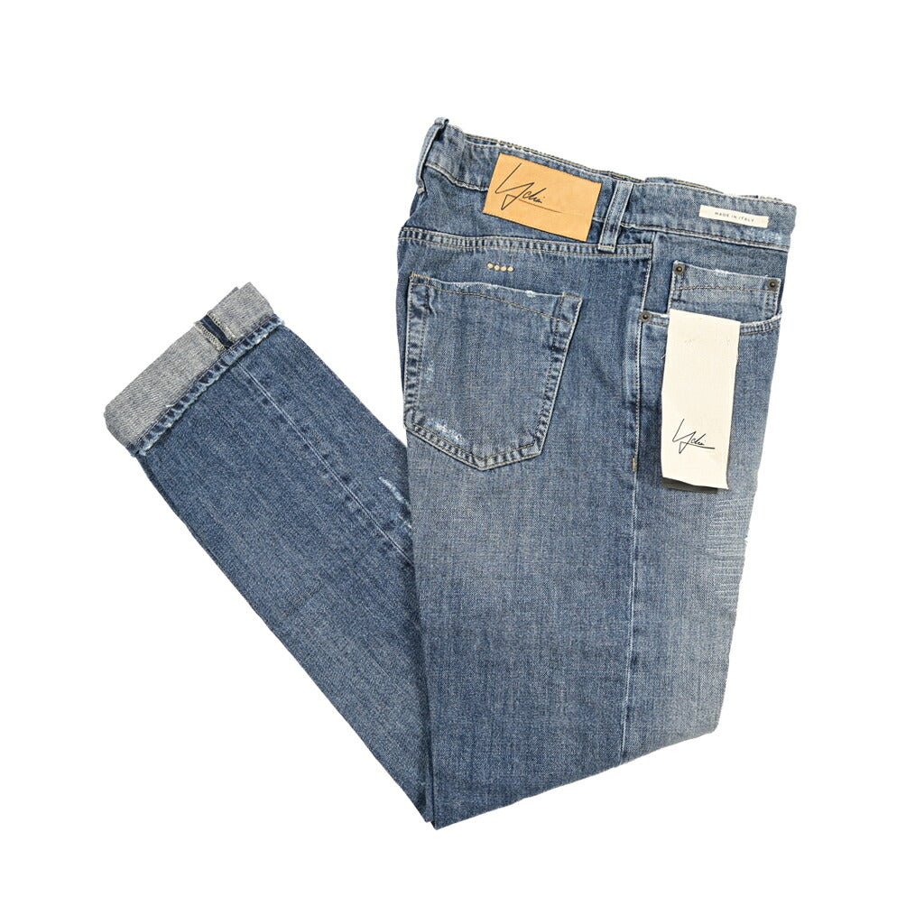 YCHAI “PANATELA” コットン100%デニム スキニージーンズ / SKINNY FIT ブルー(BLU) 29 | GUARDAROBA MILANO OFFICIAL STORE