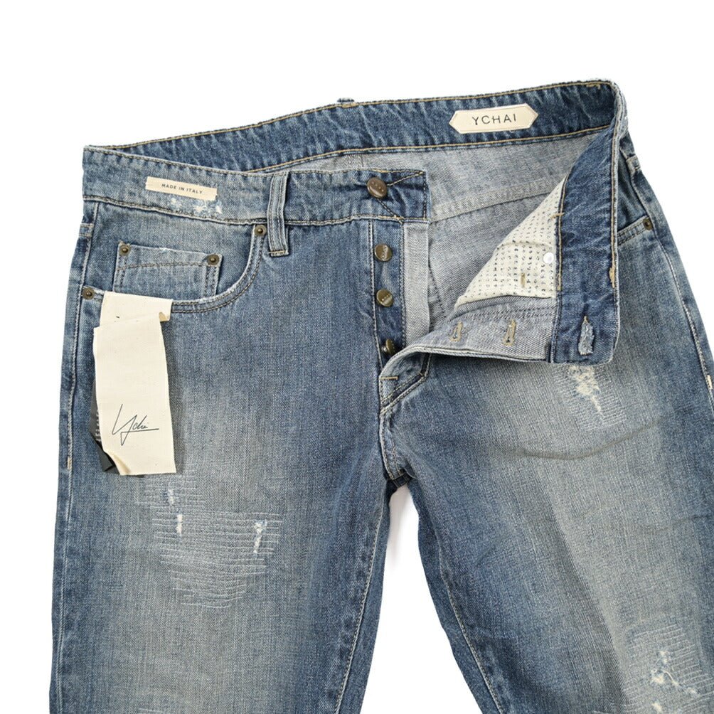 YCHAI “PANATELA” コットン100%デニム スキニージーンズ / SKINNY FIT ブルー(BLU) 33 | GUARDAROBA MILANO OFFICIAL STORE