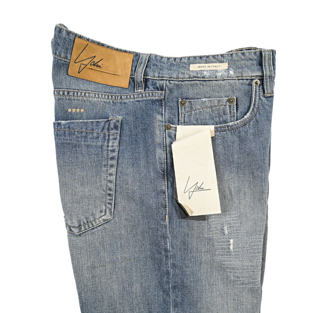 YCHAI “PANATELA” コットン100%デニム スキニージーンズ / SKINNY FIT ブルー(BLU) 33 | GUARDAROBA MILANO OFFICIAL STORE