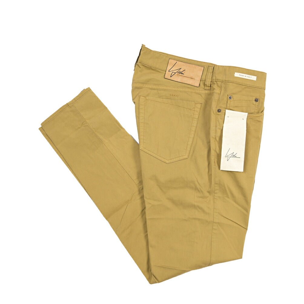 YCHAI “PANATELA” ストレッチコットン 5ポケットカラーパンツ / SKINNY FIT カーキグリーン(SENAPE) 33 | GUARDAROBA MILANO OFFICIAL STORE