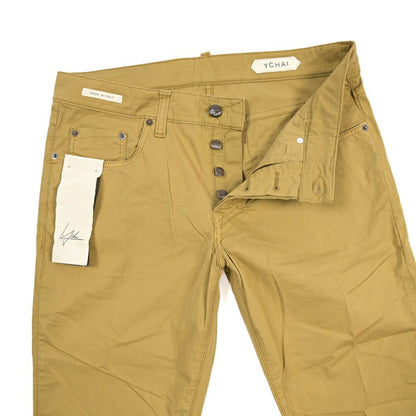 YCHAI “PANATELA” ストレッチコットン 5ポケットカラーパンツ / SKINNY FIT カーキグリーン(SENAPE) 33 | GUARDAROBA MILANO OFFICIAL STORE