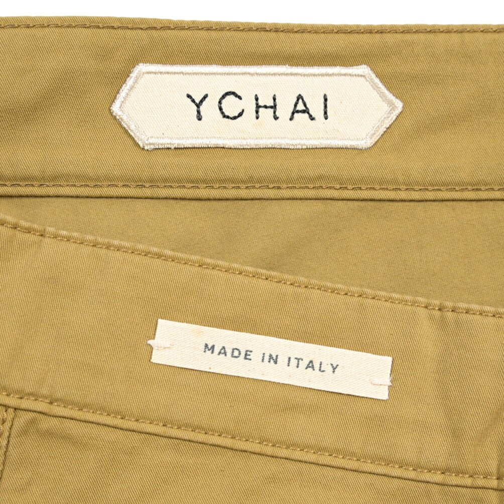 YCHAI “PANATELA” ストレッチコットン 5ポケットカラーパンツ / SKINNY FIT カーキグリーン(SENAPE) 33 | GUARDAROBA MILANO OFFICIAL STORE
