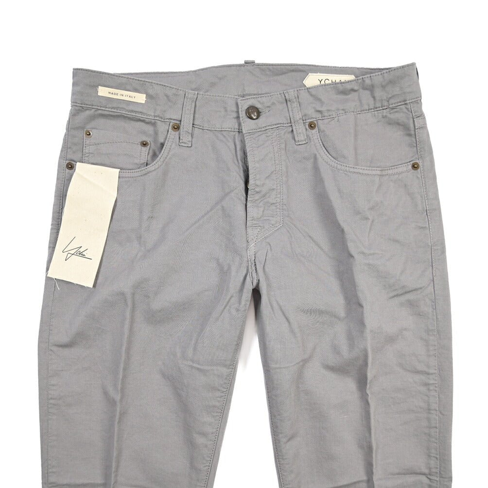 YCHAI “PANATELA” リネン混デニム 5ポケットカラージーンズ / SKINNY FIT グレー(GRIGIO) 33 | GUARDAROBA MILANO OFFICIAL STORE