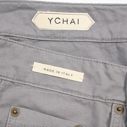 YCHAI “PANATELA” リネン混デニム 5ポケットカラージーンズ / SKINNY FIT グレー(GRIGIO) 33 | GUARDAROBA MILANO OFFICIAL STORE