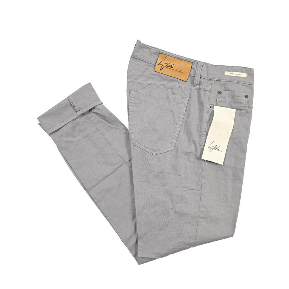 YCHAI “PANATELA” リネン混デニム 5ポケットカラージーンズ / SKINNY FIT グレー(GRIGIO) 33 | GUARDAROBA MILANO OFFICIAL STORE