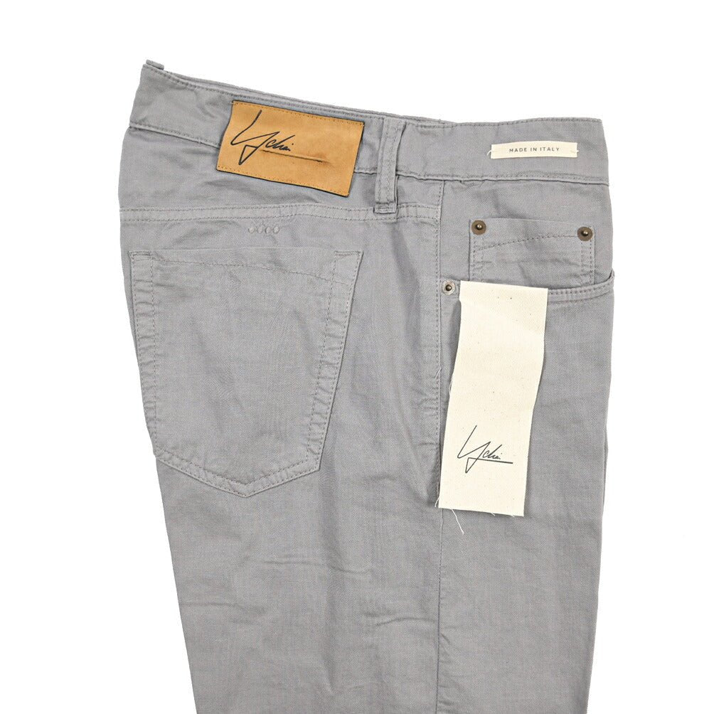 YCHAI “PANATELA” リネン混デニム 5ポケットカラージーンズ / SKINNY FIT グレー(GRIGIO) 33 | GUARDAROBA MILANO OFFICIAL STORE