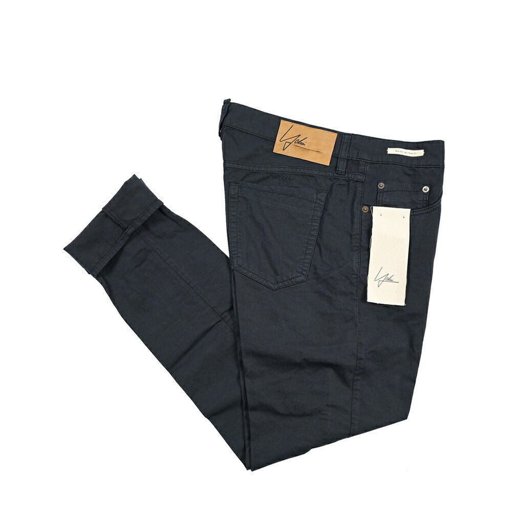 YCHAI “PANATELA” リネン混デニム 5ポケットカラージーンズ / SKINNY FIT ネイビー(BLU) 33 | GUARDAROBA MILANO OFFICIAL STORE