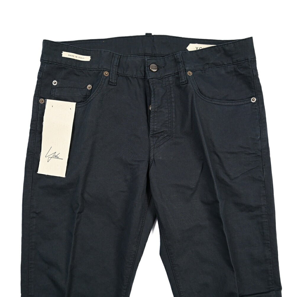 YCHAI “PANATELA” リネン混デニム 5ポケットカラージーンズ / SKINNY FIT ネイビー(BLU) 33 | GUARDAROBA MILANO OFFICIAL STORE