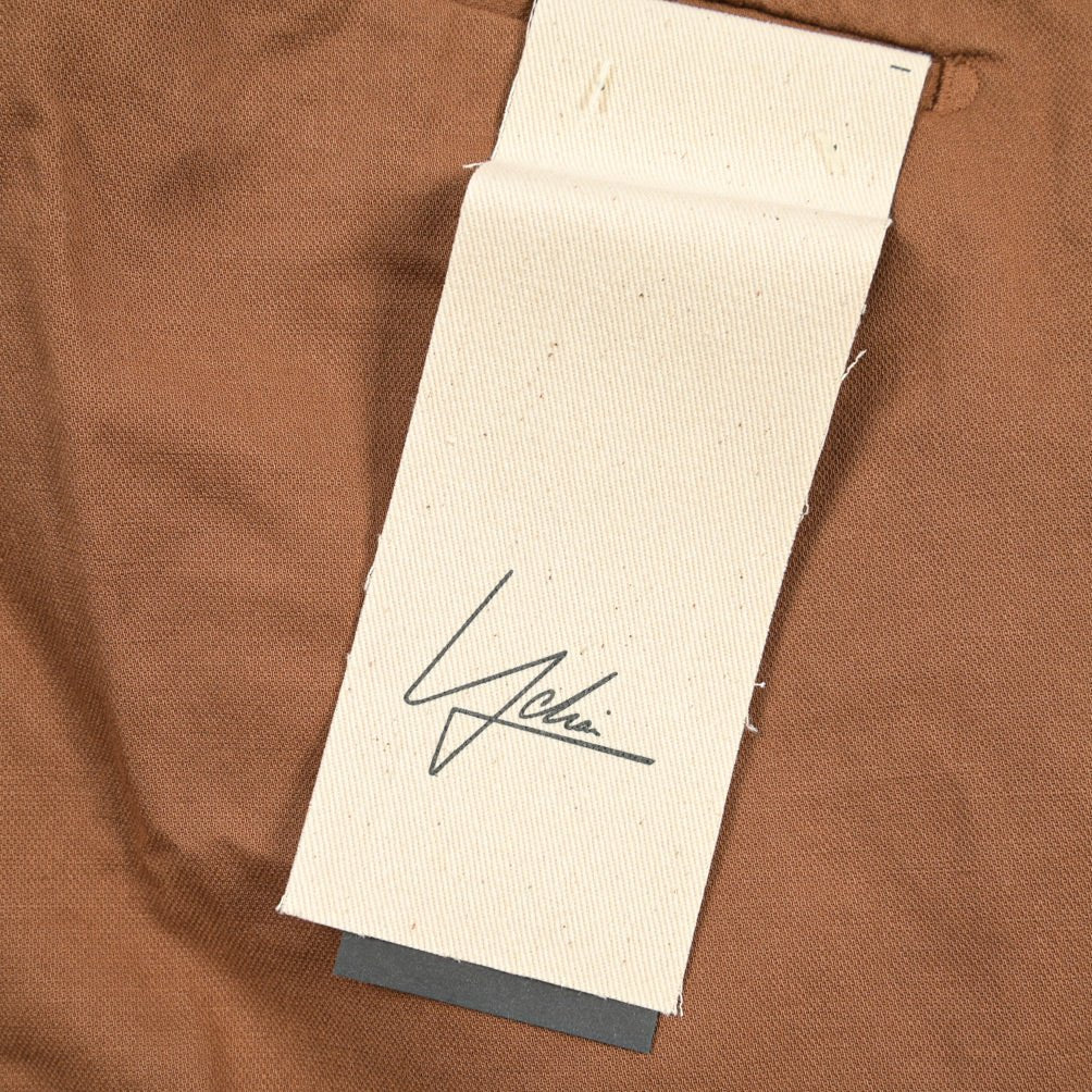 YCHAI “PANATELA” リネン混コットン ノータックパンツ / SKINNY FIT ブラウン(COGNAC) 30 | GUARDAROBA MILANO OFFICIAL STORE