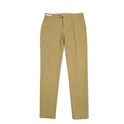 YCHAI “PANATELA” ストレッチコットン ノータックチノパンツ / SKINNY FIT カーキグリーン(SENAPE) 30 | GUARDAROBA MILANO OFFICIAL STORE