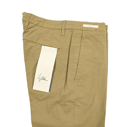 YCHAI “PANATELA” ストレッチコットン ノータックチノパンツ / SKINNY FIT カーキグリーン(SENAPE) 30 | GUARDAROBA MILANO OFFICIAL STORE