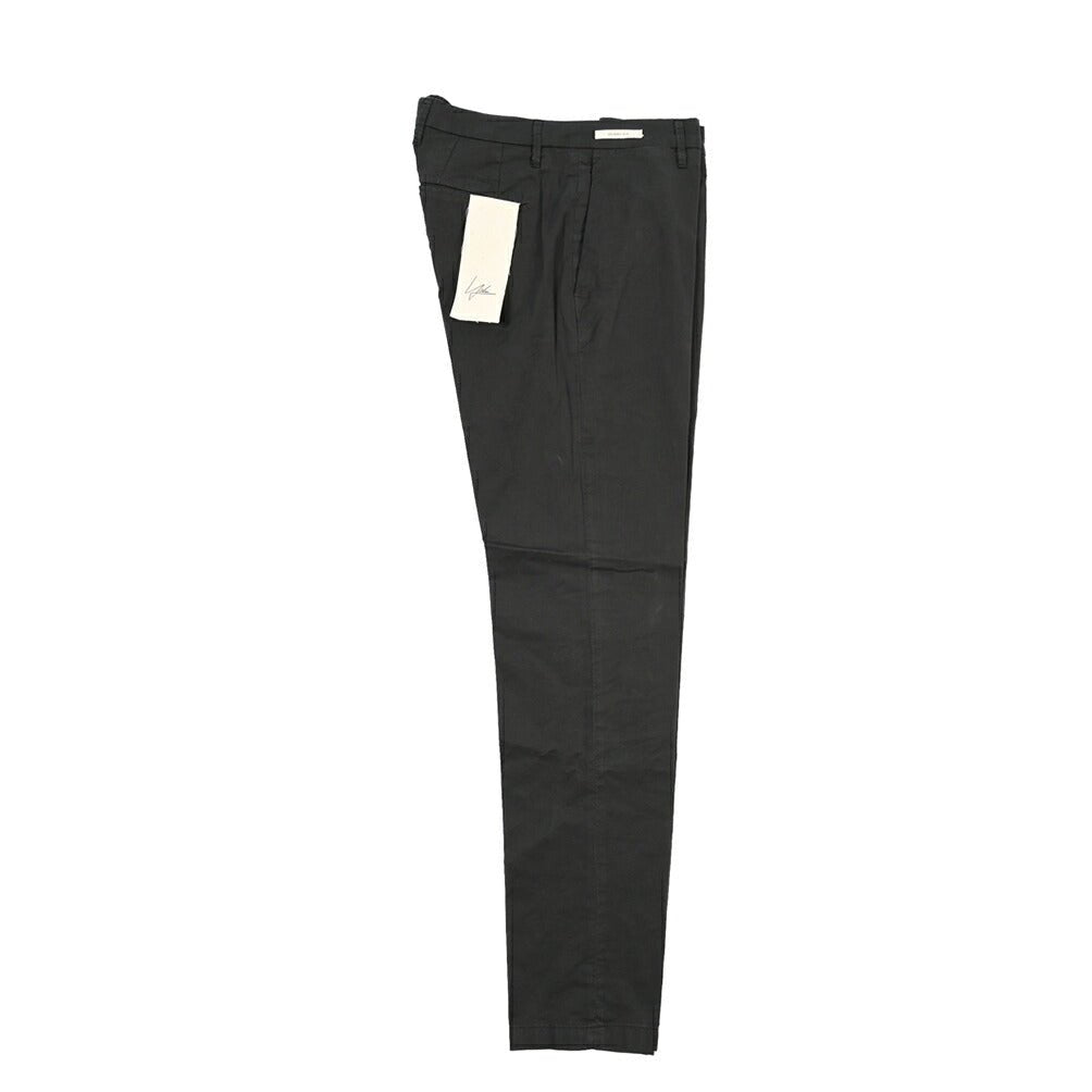 YCHAI “PANATELA” ストレッチコットン ノータックチノパンツ / SKINNY FIT ブラック(NERO) 31 | GUARDAROBA MILANO OFFICIAL STORE