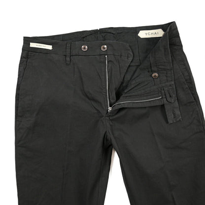 YCHAI “PANATELA” ストレッチコットン ノータックチノパンツ / SKINNY FIT ブラック(NERO) 31 | GUARDAROBA MILANO OFFICIAL STORE